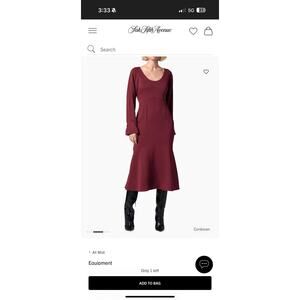 Saks Fifth- Natalia Long Sleeve Midi Dress